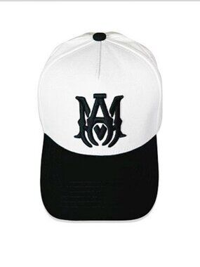 AMIRI Two-Tone White and Black Logo Baseball Cap